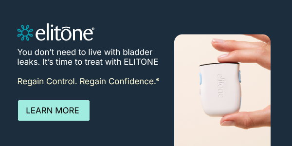You don't need to live with bladder leaks. It's time to treat with Elitone. Regain Control. Regain Confidence.